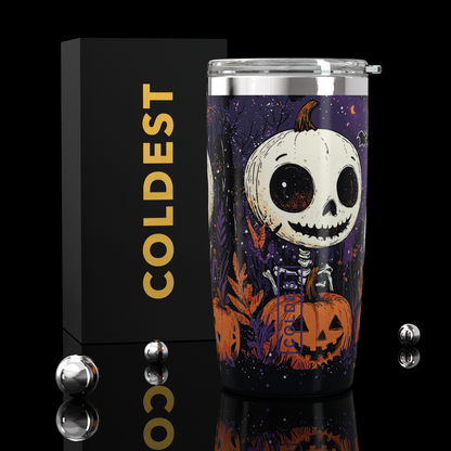 Coldest 20 oz Tumbler v2 in Deadly Pumpkin Heads, main product view
