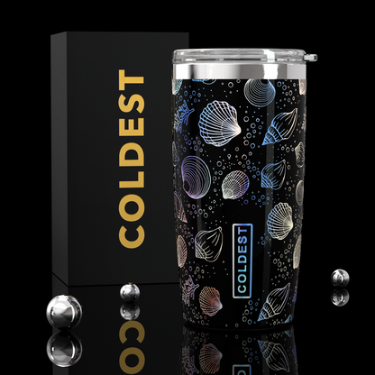 Coldest 20 oz Tumbler v2 in Moonlight Seashells Ultra, main product view