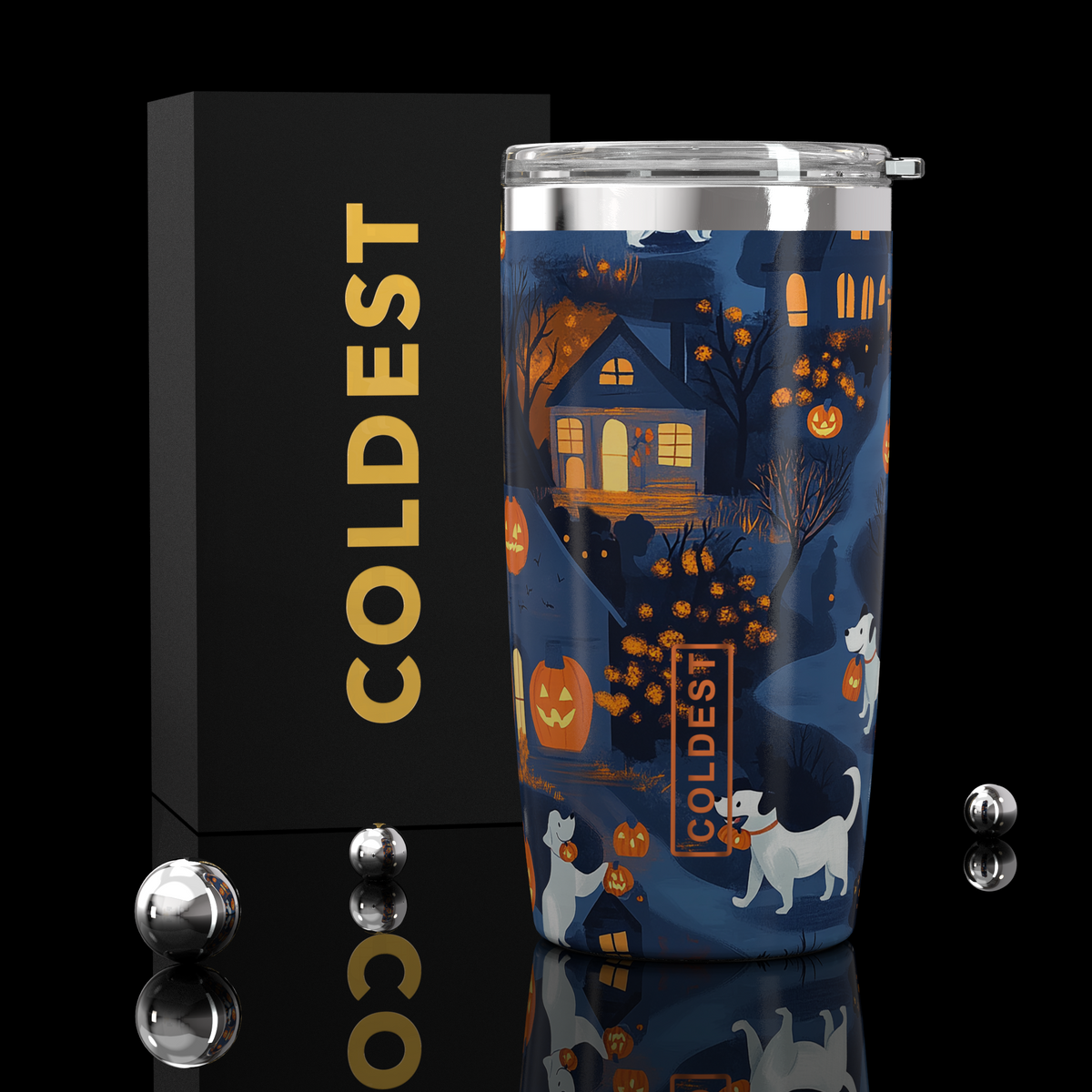 Coldest 20 oz Tumbler v2 in Paw or Treat, main product view