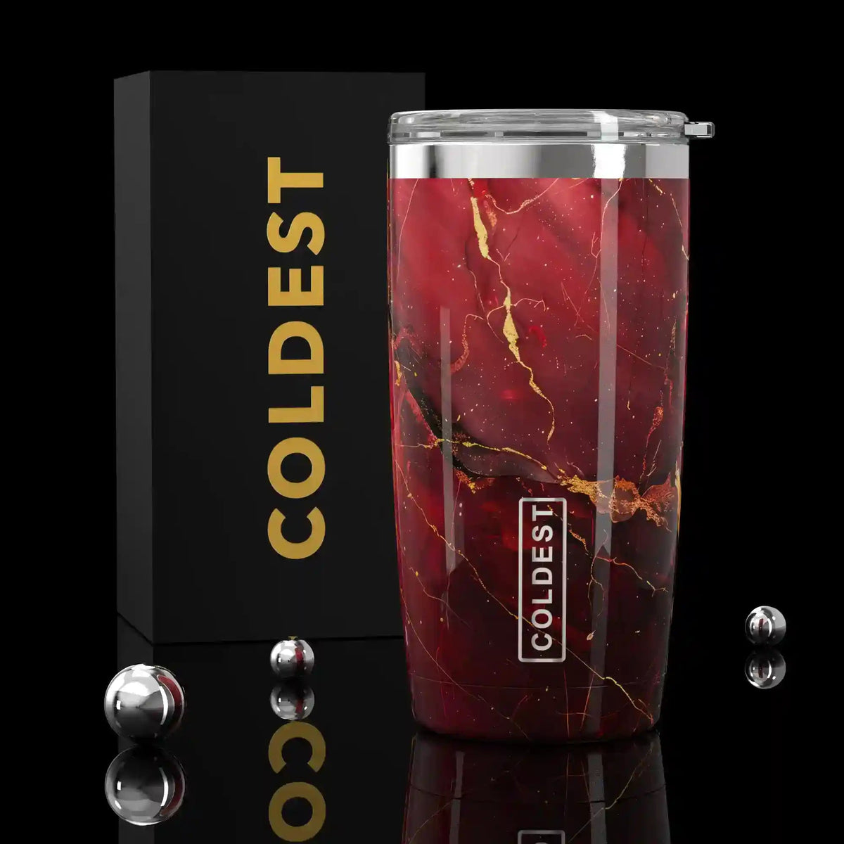 Coldest 20 oz Tumbler v2 in Red Luna Ultra, main product view