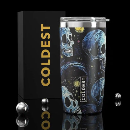 Coldest 20 oz Tumbler v2 in Starry Skulls Ultra, main product view