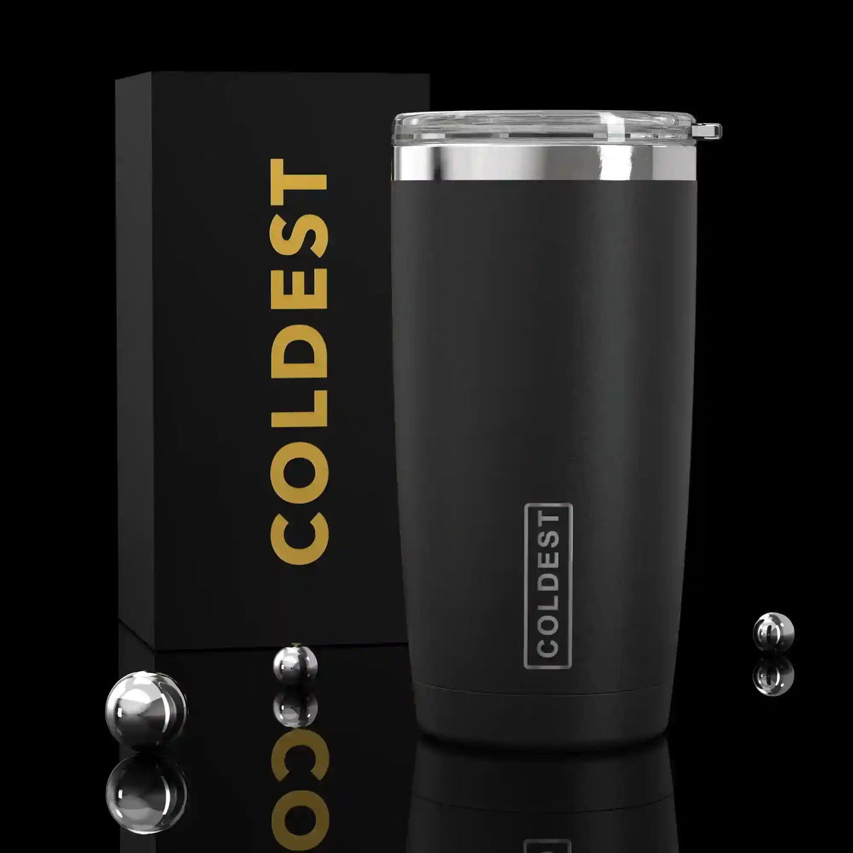 Coldest 20 oz Tumbler v2 in Stealth Black Ultra, main product view