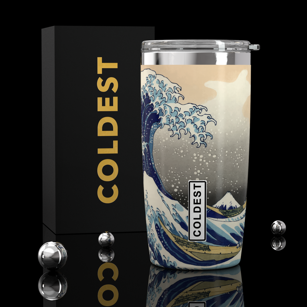 Coldest 20 oz Tumbler v2 in The Great Wave Ultra, main product view