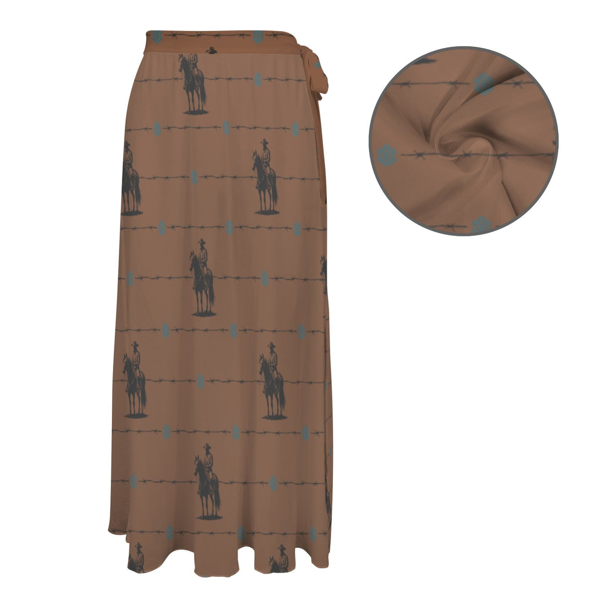 Baha Ranch Saddle Up beach cover-up skirt, alternate view (2)