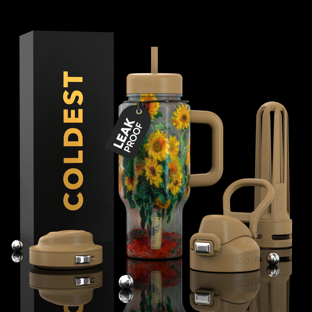 COLDEST 24oz Limitless Ultra v8 in Bouquet of Sunflowers, main product photo