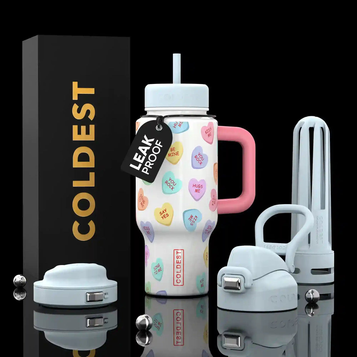 COLDEST 24oz Limitless Ultra v8 in Candy Hearts, main product photo