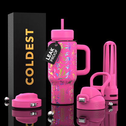 COLDEST 24oz Limitless Ultra v8 in Pink Moonlight Floral, main product photo