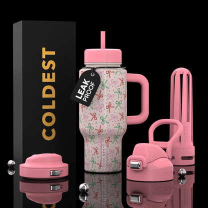 COLDEST 24oz Limitless Ultra v8 in Pink Bows, main product photo