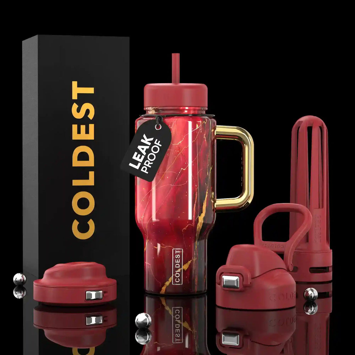 COLDEST 24oz Limitless Ultra v8 in Red Luna, main product photo