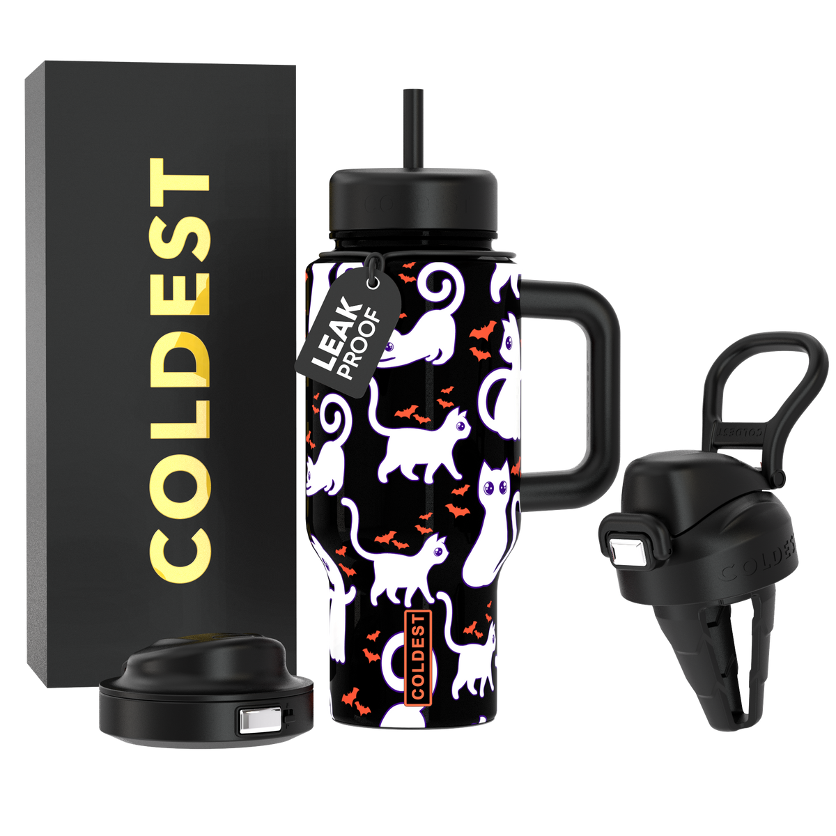 COLDEST 24oz Limitless Ultra v8 in Bats and Cats, alternate view