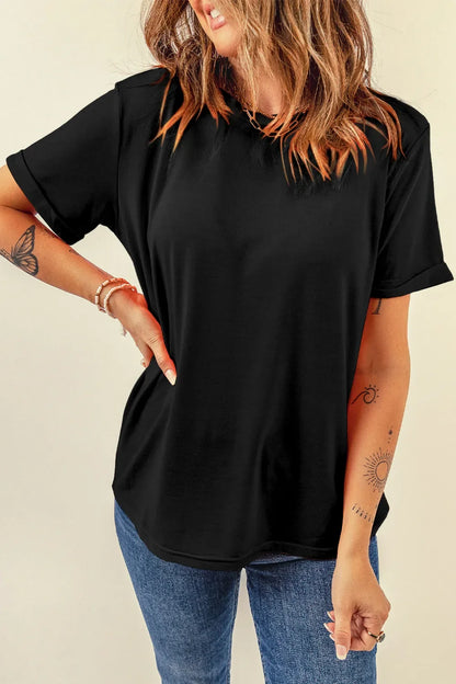 Round Neck Short Sleeve T-Shirt, product photo (2)
