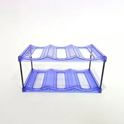 Clear plastic tray with compartments on a white background