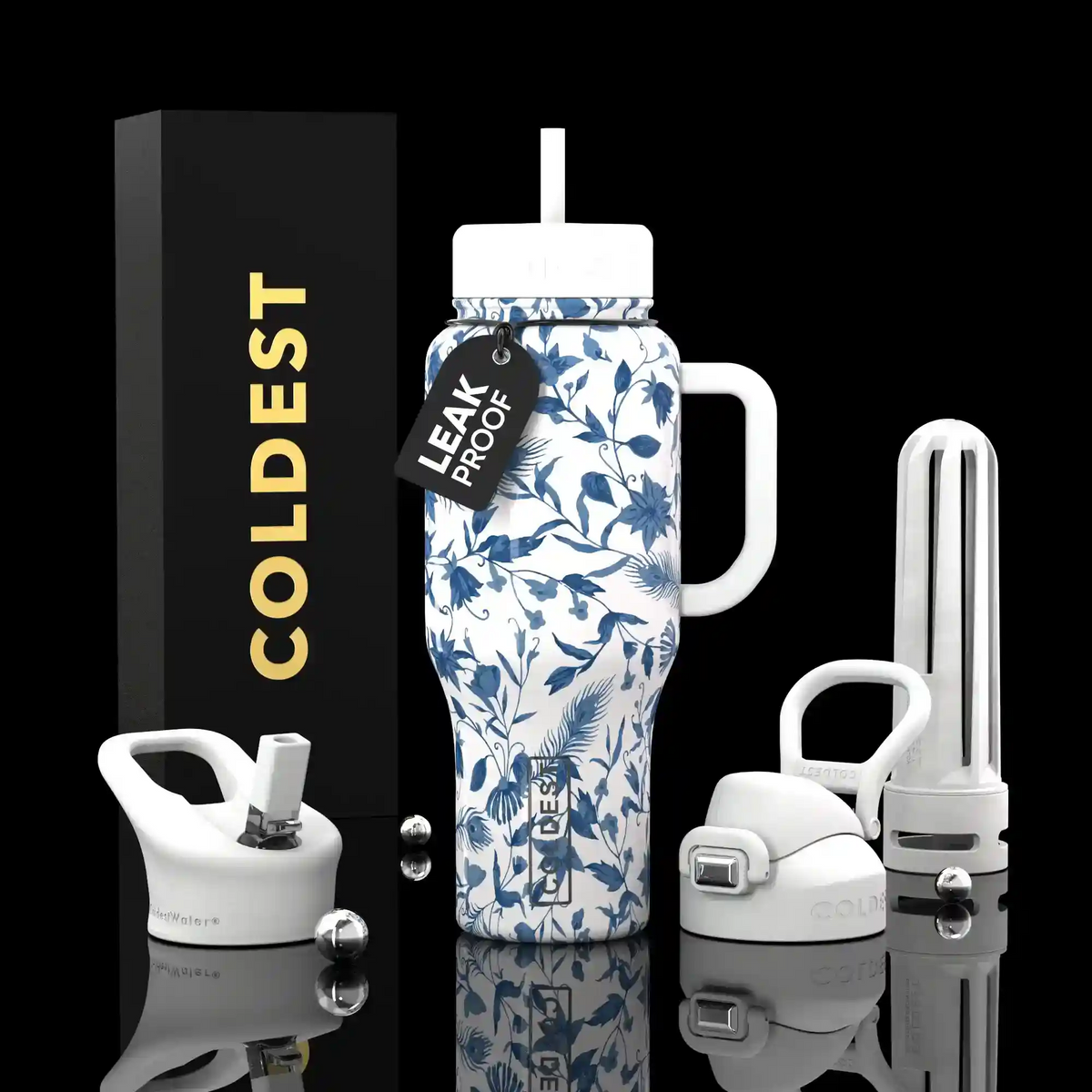 COLDEST 36oz Limitless Ultra v8 in Blue Willow, main product photo