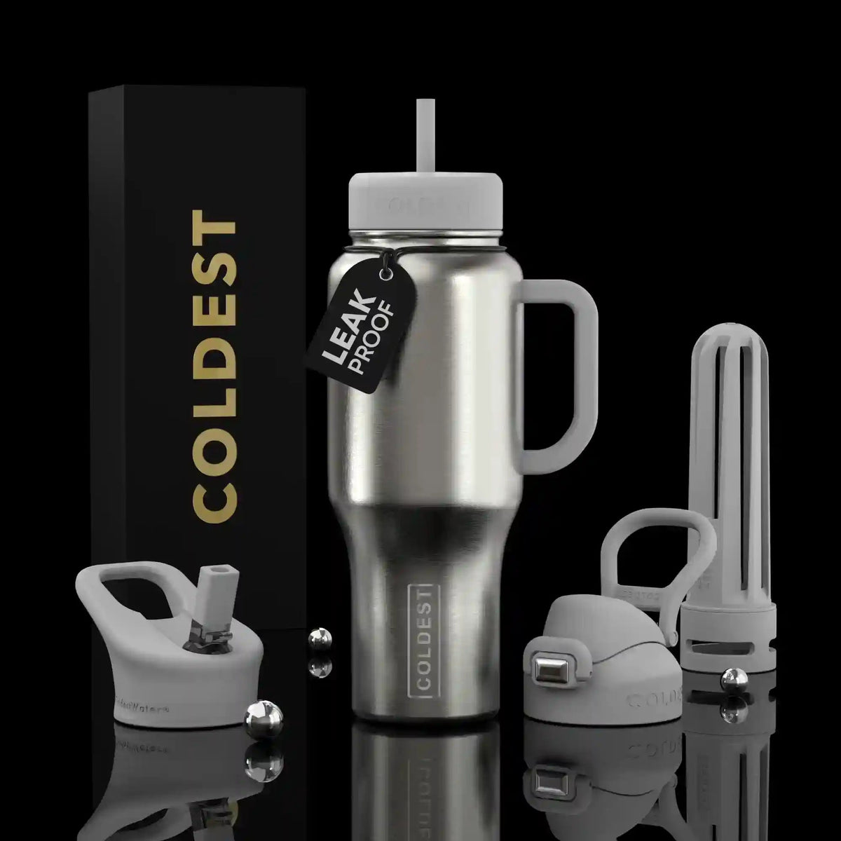 COLDEST 36oz Limitless Ultra v8 in Polished Steel, main product photo