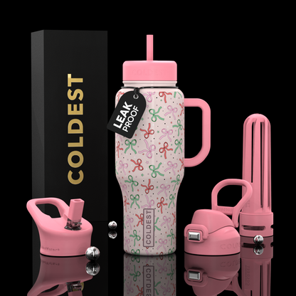 COLDEST 36oz Limitless Ultra v8 in Pink Bows, main product photo