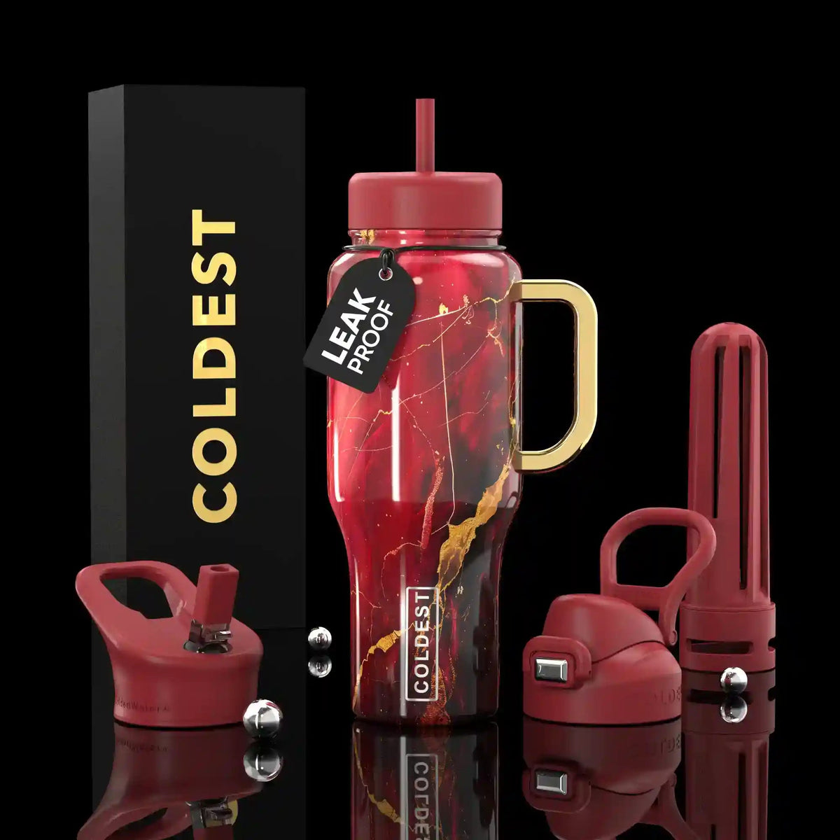 COLDEST 36oz Limitless Ultra v8 in Red Luna, main product photo