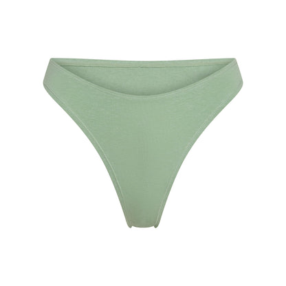 Organic Cotton & Hemp Thong 4-Pack in Green, styled photo