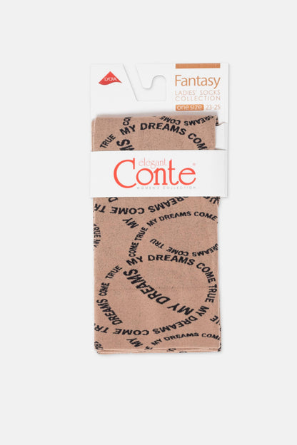 Conte Fantasy dense socks with knitted My dreams design, product photo (5)