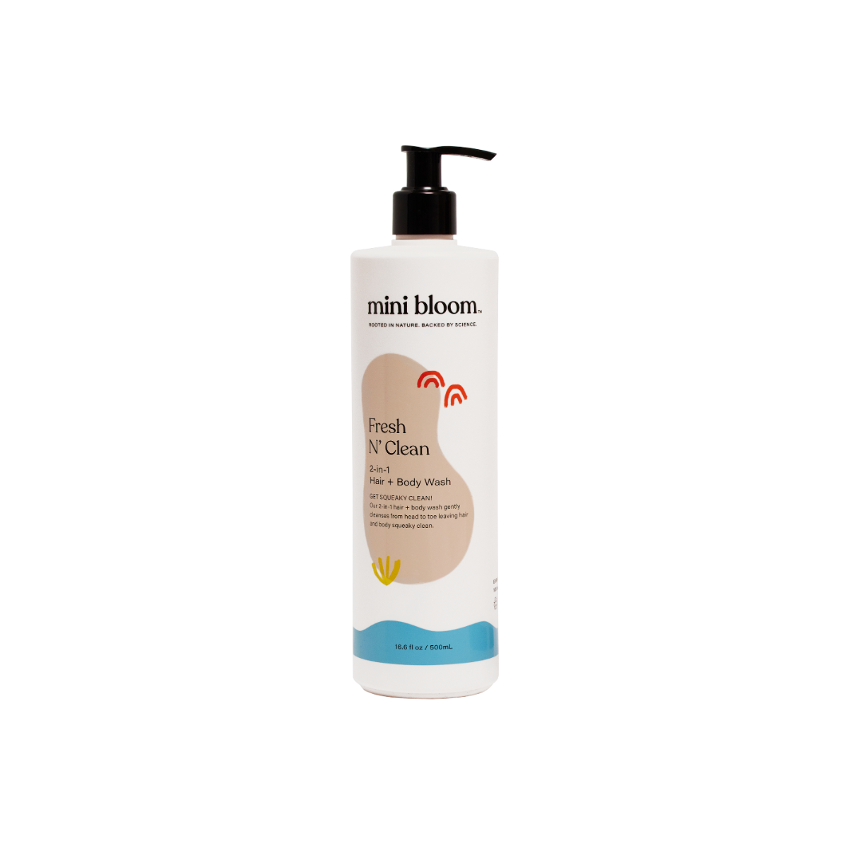 mini bloom Fresh N’ Clean 2-in-1 hair and body wash, product photo