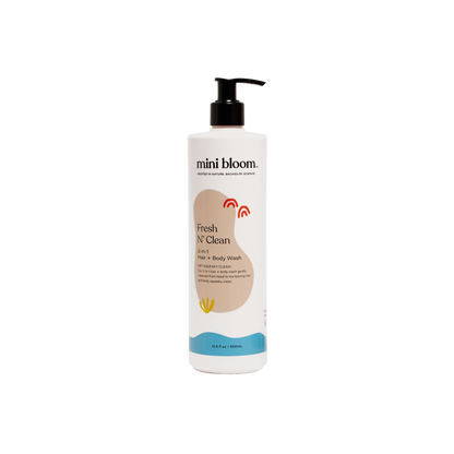 mini bloom Fresh N’ Clean 2-in-1 hair and body wash, product photo