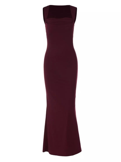 Square Neck Sleeveless Maxi Dress