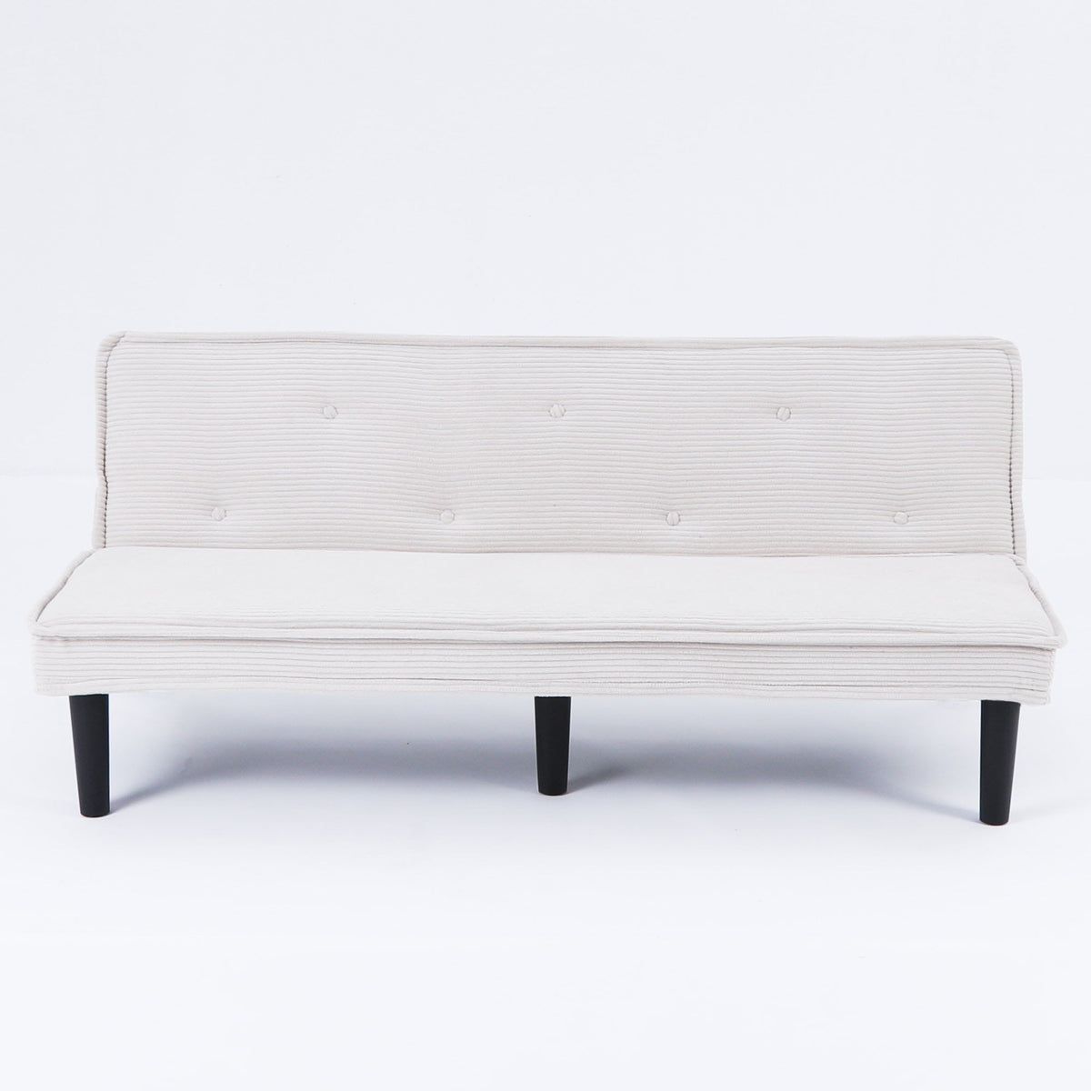 Convertible Corduroy Sofa Bed with Solid Wood Frame, alternate view