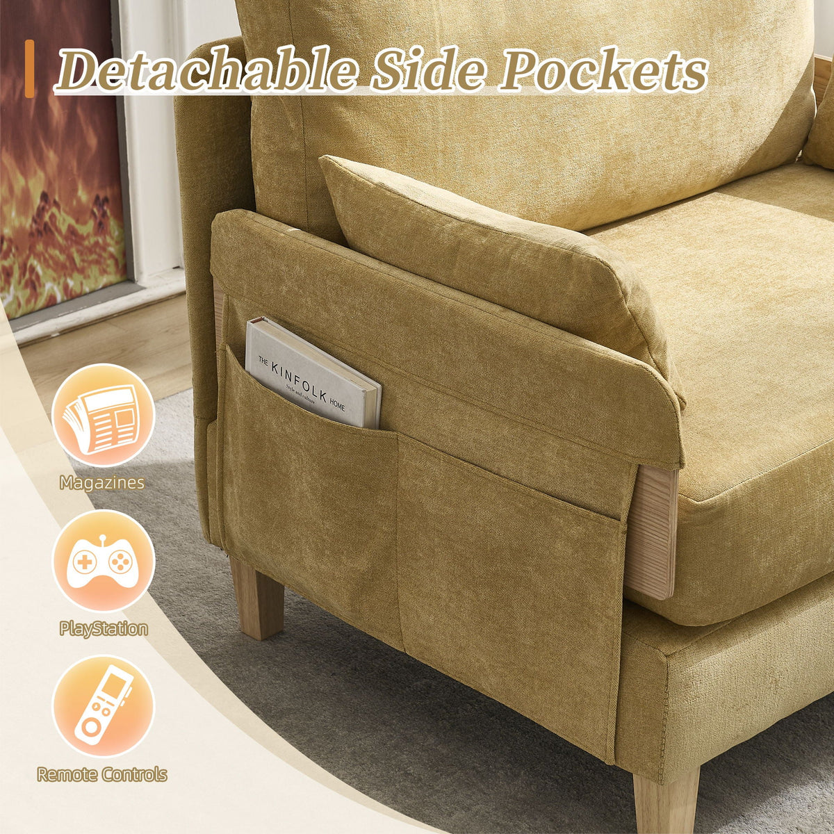 Foldable sofa bed measuring 29.13 inches deep (view 36)