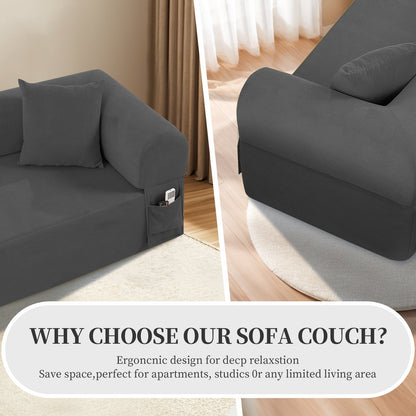 Spring Storage Sofa in Gray, alternate view (2)