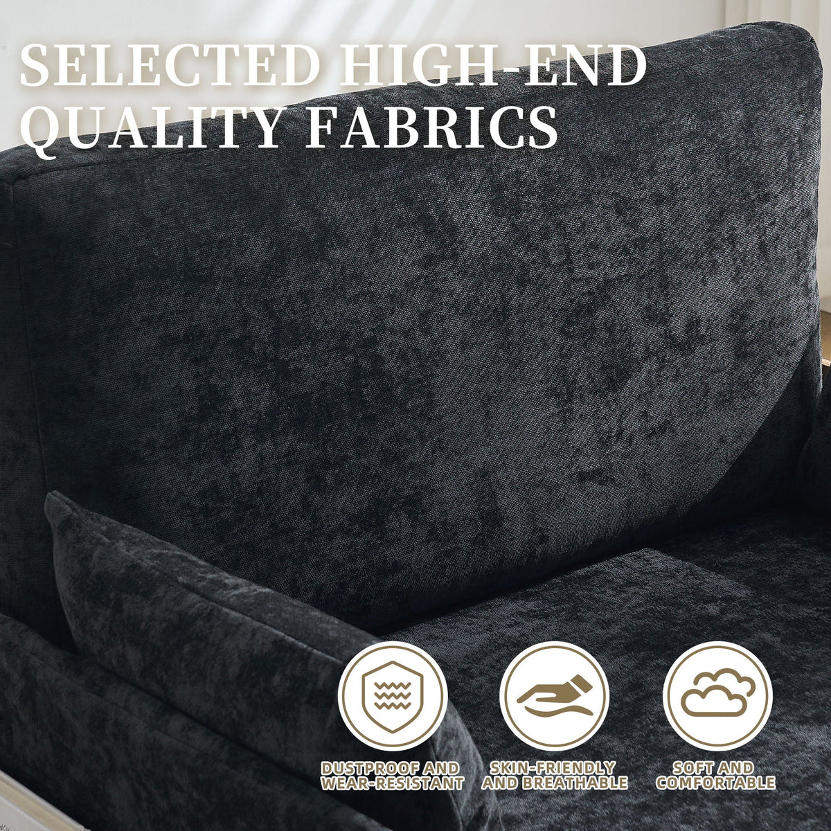 Foldable sofa bed measuring 27.95 inches high (view 37)