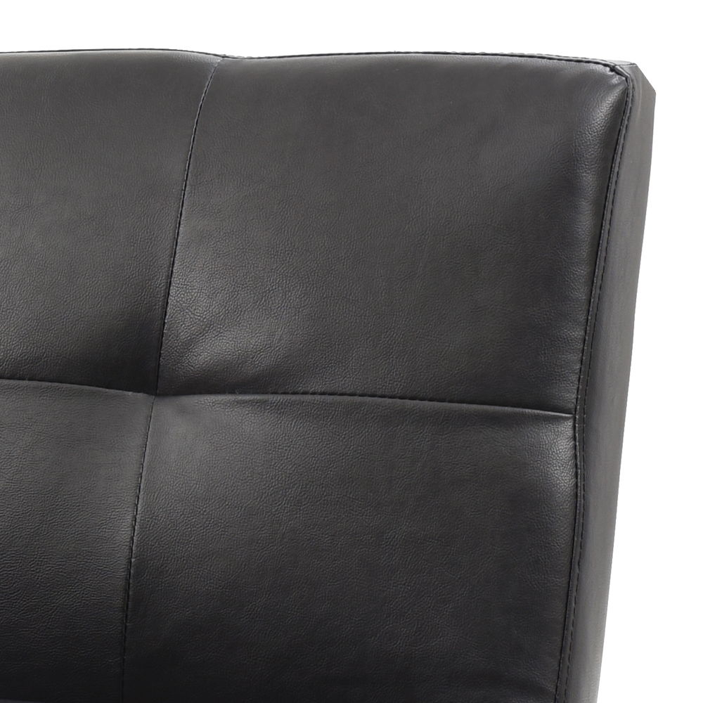 Chroma black sofa bed, side profile