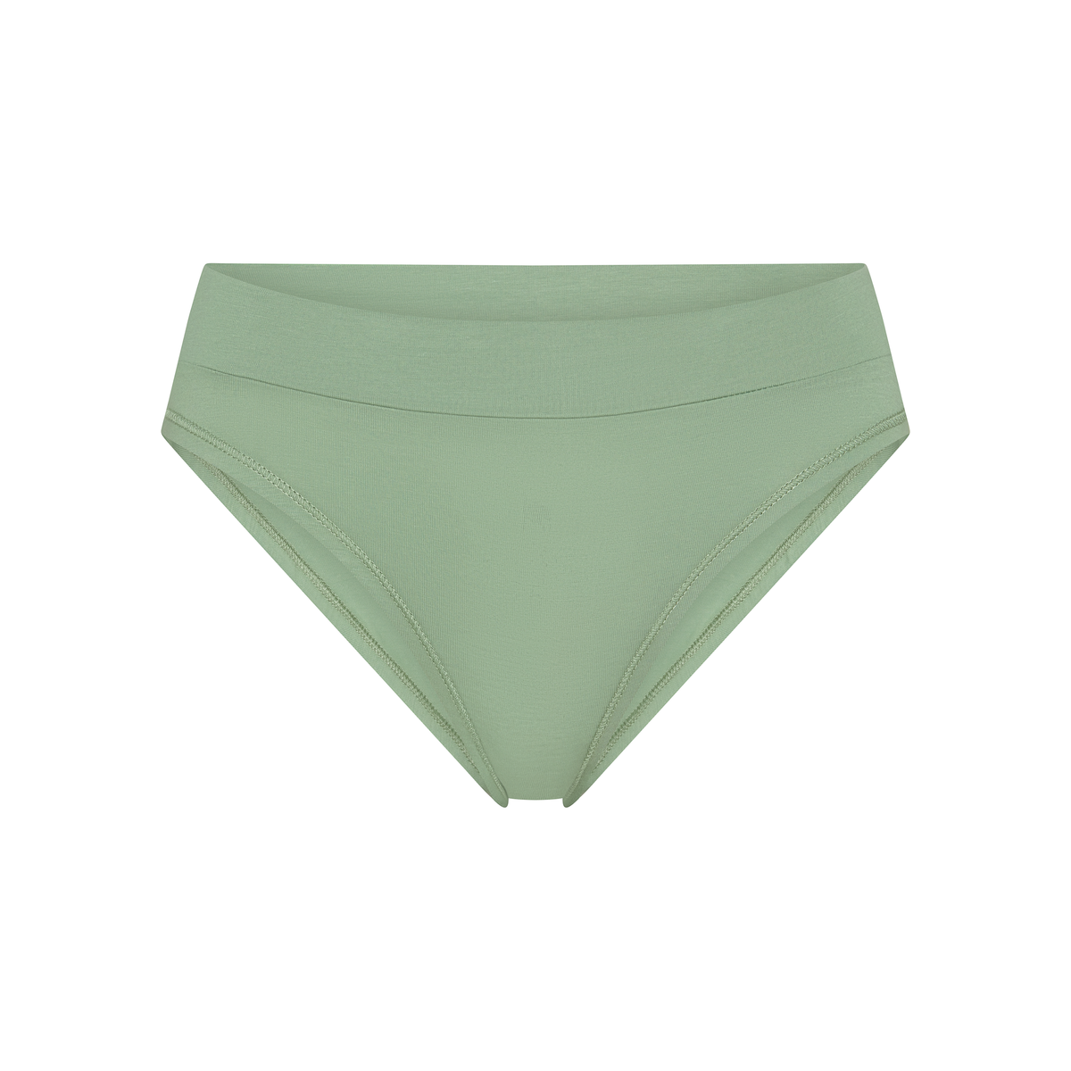 Organic Cotton Cheeky Tanga in Matcha, front view