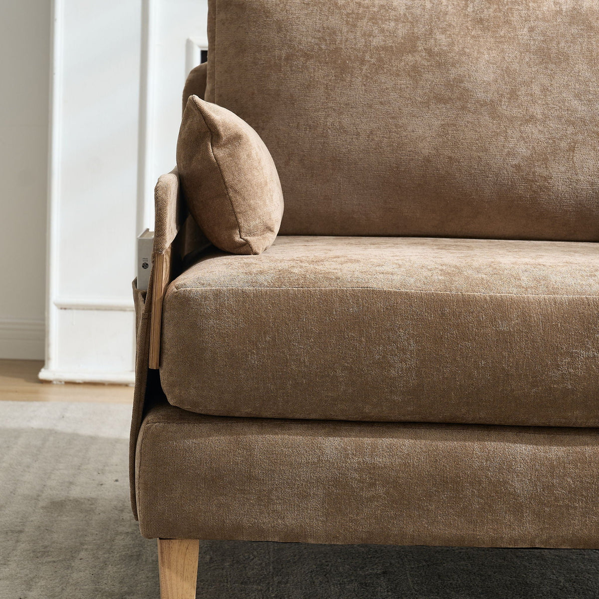 Mid century modern convertible sofa bed, full product view (view 44)