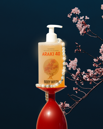 Laurel Bath House 6-Pack Araki 40 body wash, styled photo