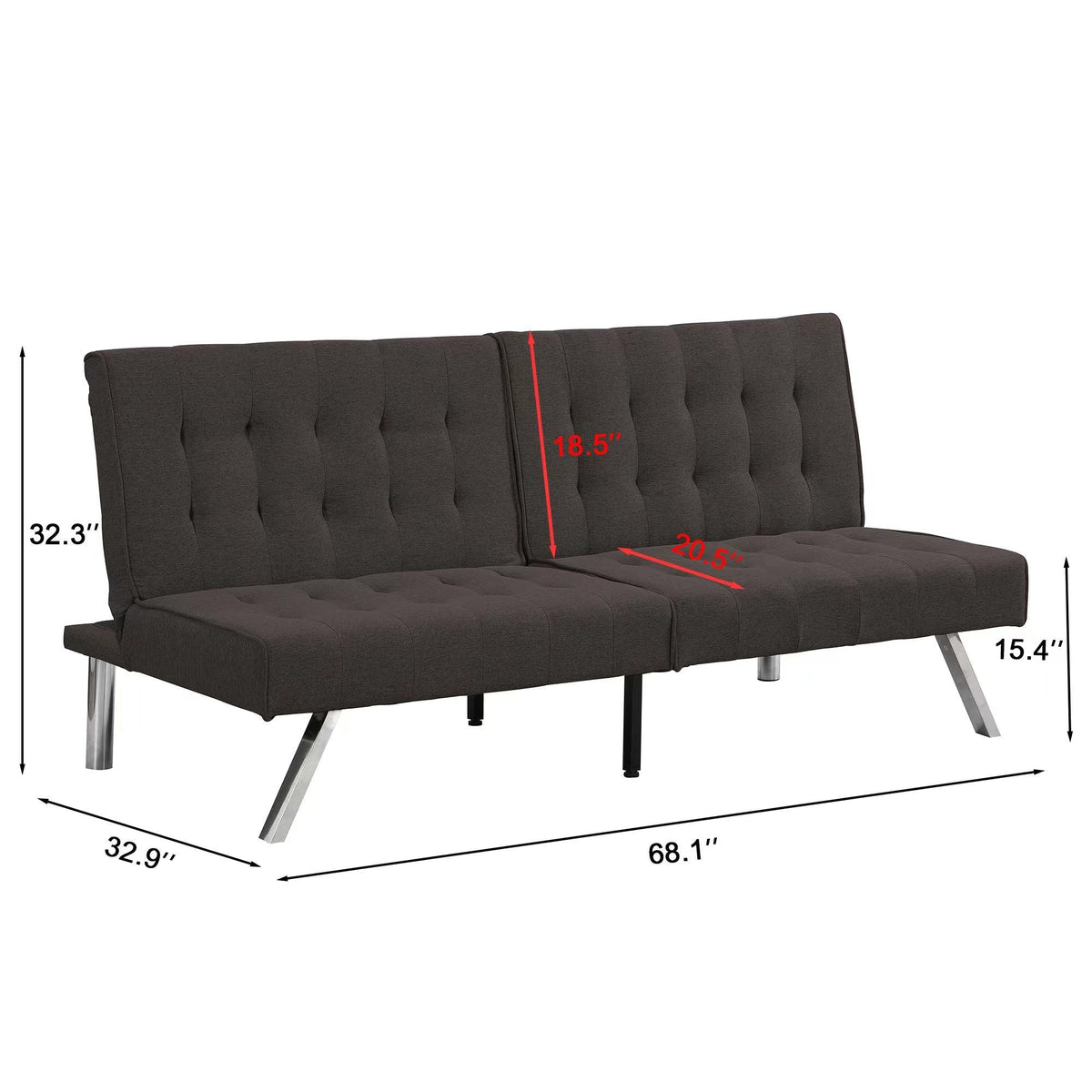 Convertible Futon Sofa Bed, additional detail (3)