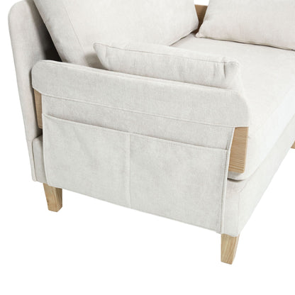 Mid century modern convertible sofa bed in sofa position (view 46)