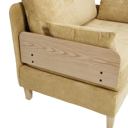 Convertible sofa bed with three lumbar and back support pillows (view 51)