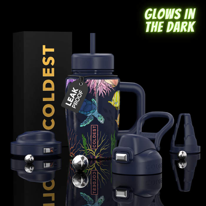 COLDEST 15oz Limitless Ultra v8 water bottle, alternate view, styled photo