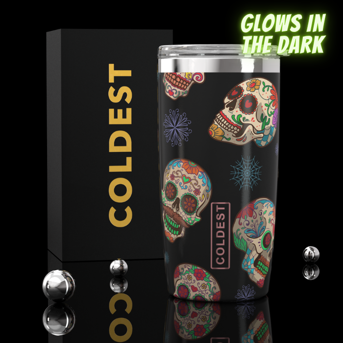 Coldest 20 oz Tumbler v2, styled photo, alternate view