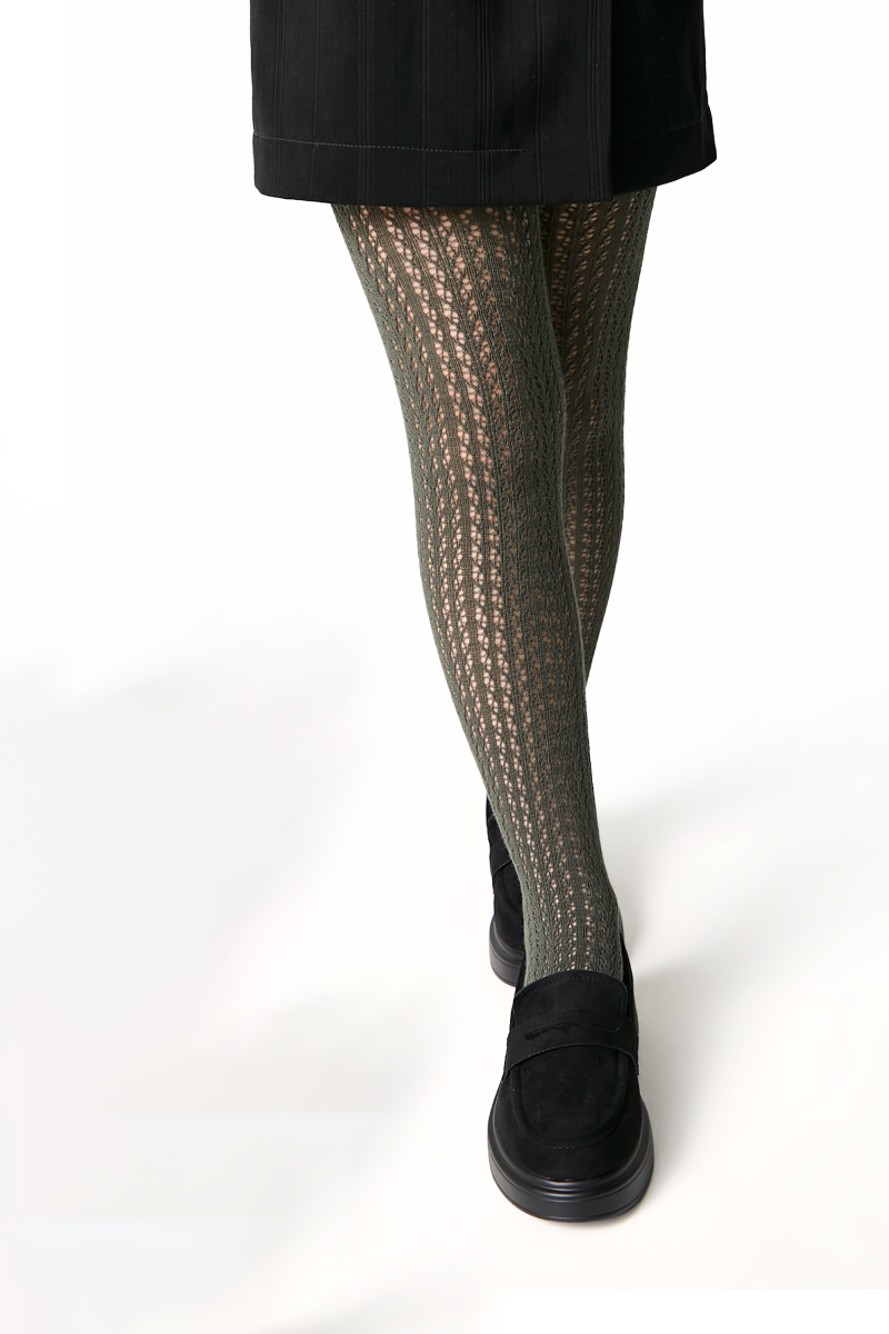 Conte-Kids Miss 618 cotton tights with mesh pattern, alternate view