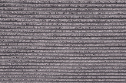 Cadenza gray corduroy sofa, streamlined minimalist silhouette