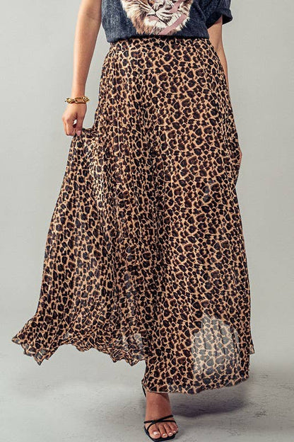 Fitkitty Culture leopard pleated midi skirt, alternate view 17