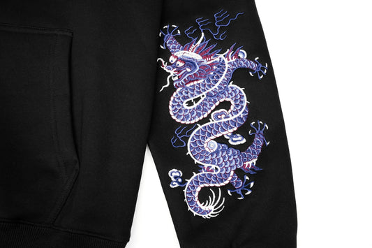 Blue Lightning Embroidered Hoodie, alternate view