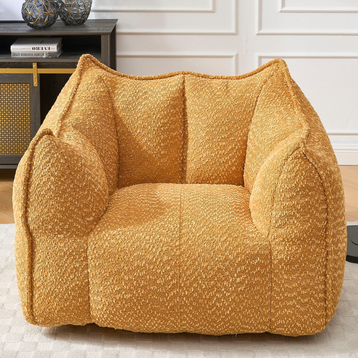 Wide Chenille Lounge Armchair, product photo (3)