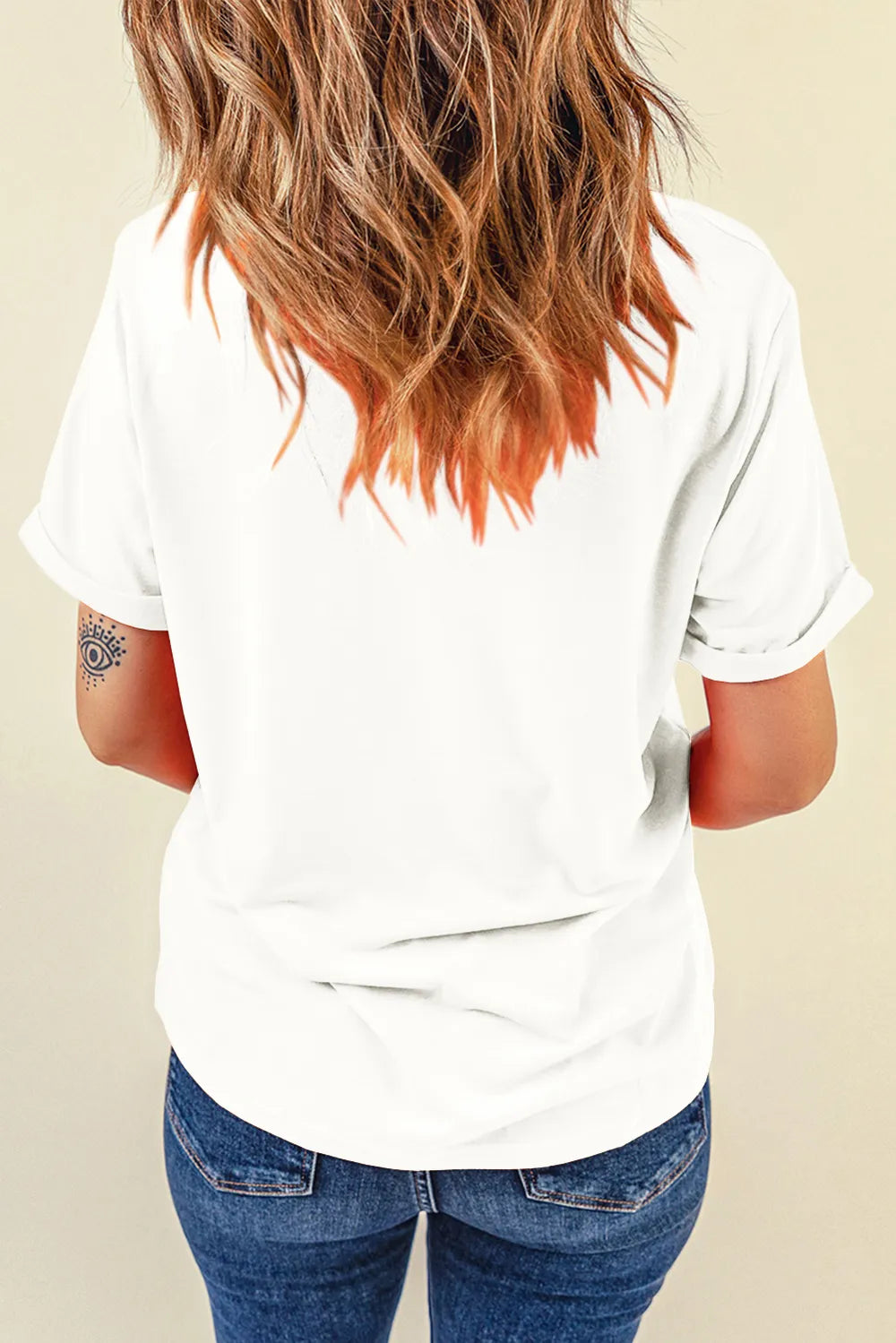 Round Neck Short Sleeve T-Shirt, additional detail