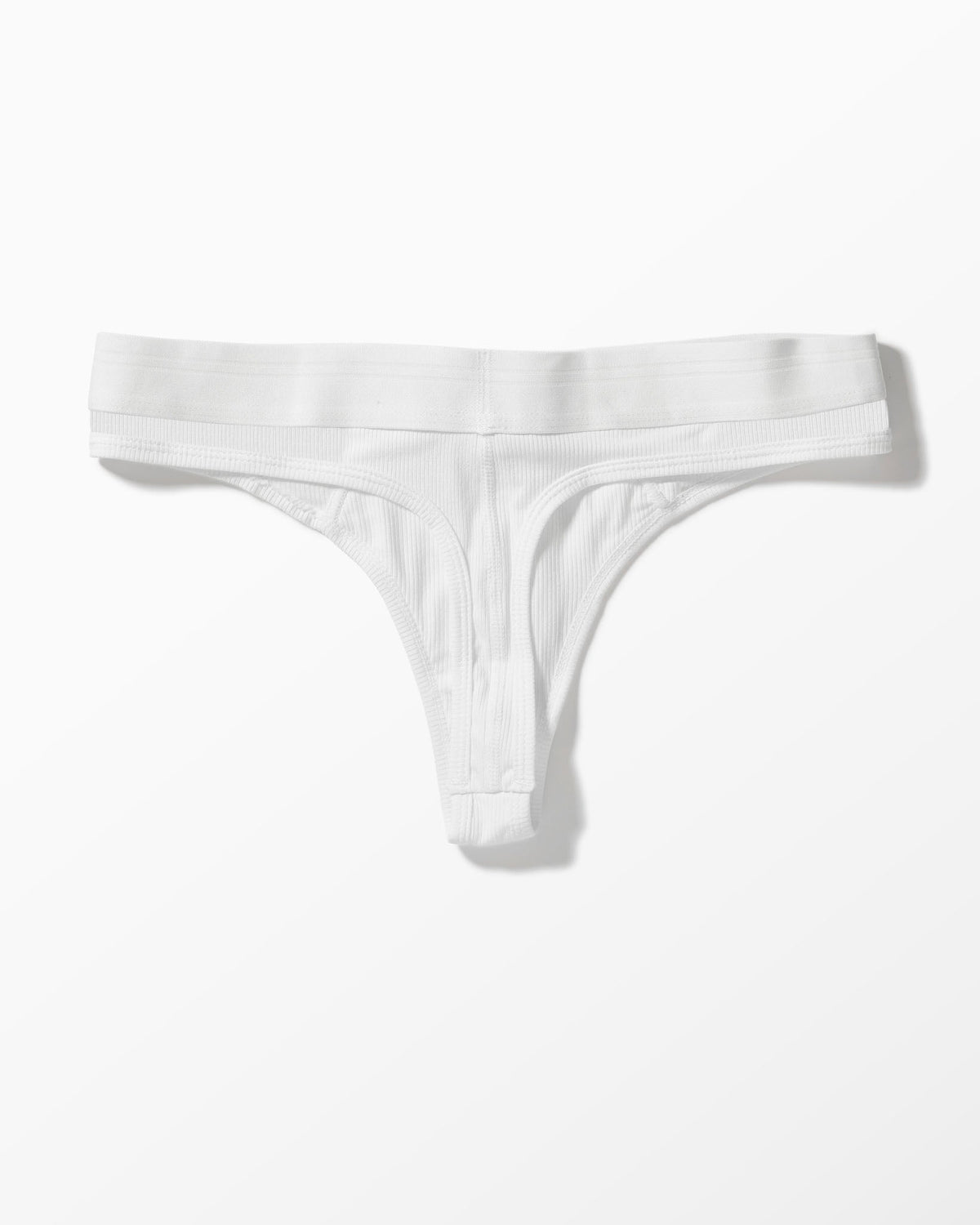 White thong on a light gray background
