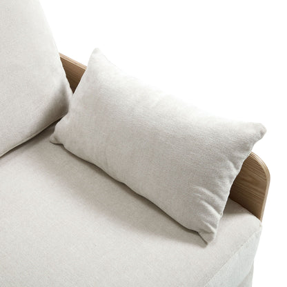 Convertible sofa bed solid wood leg detail (view 56)