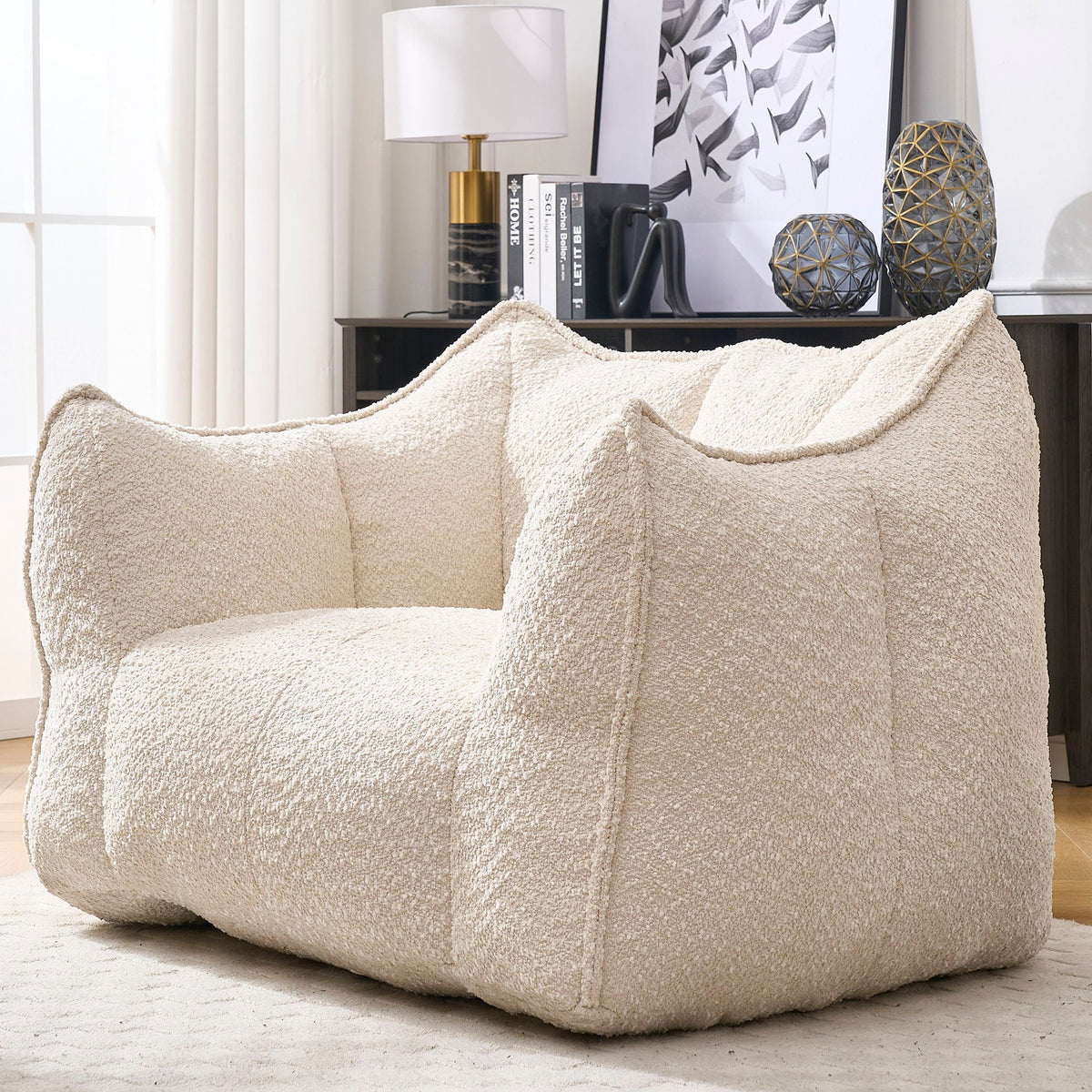 Wide Chenille Lounge Armchair, additional detail (4)