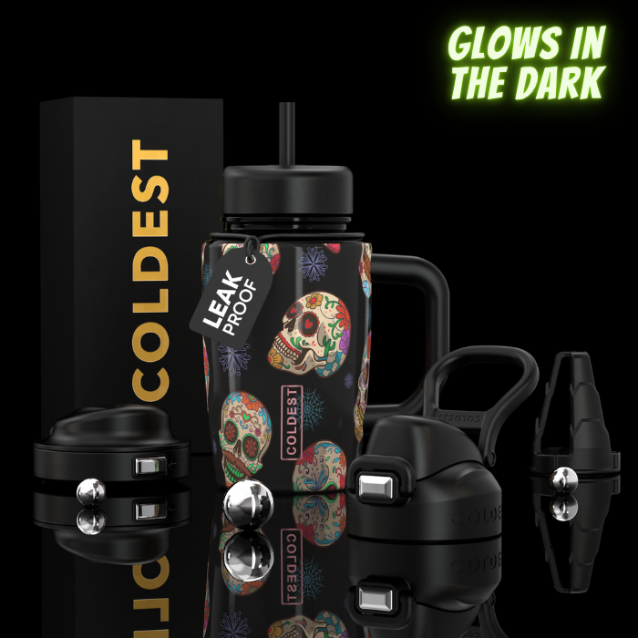 COLDEST 15oz Limitless Ultra v8 water bottle, styled photo, further view