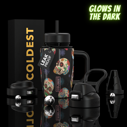 COLDEST 15oz Limitless Ultra v8 water bottle, styled photo, further view