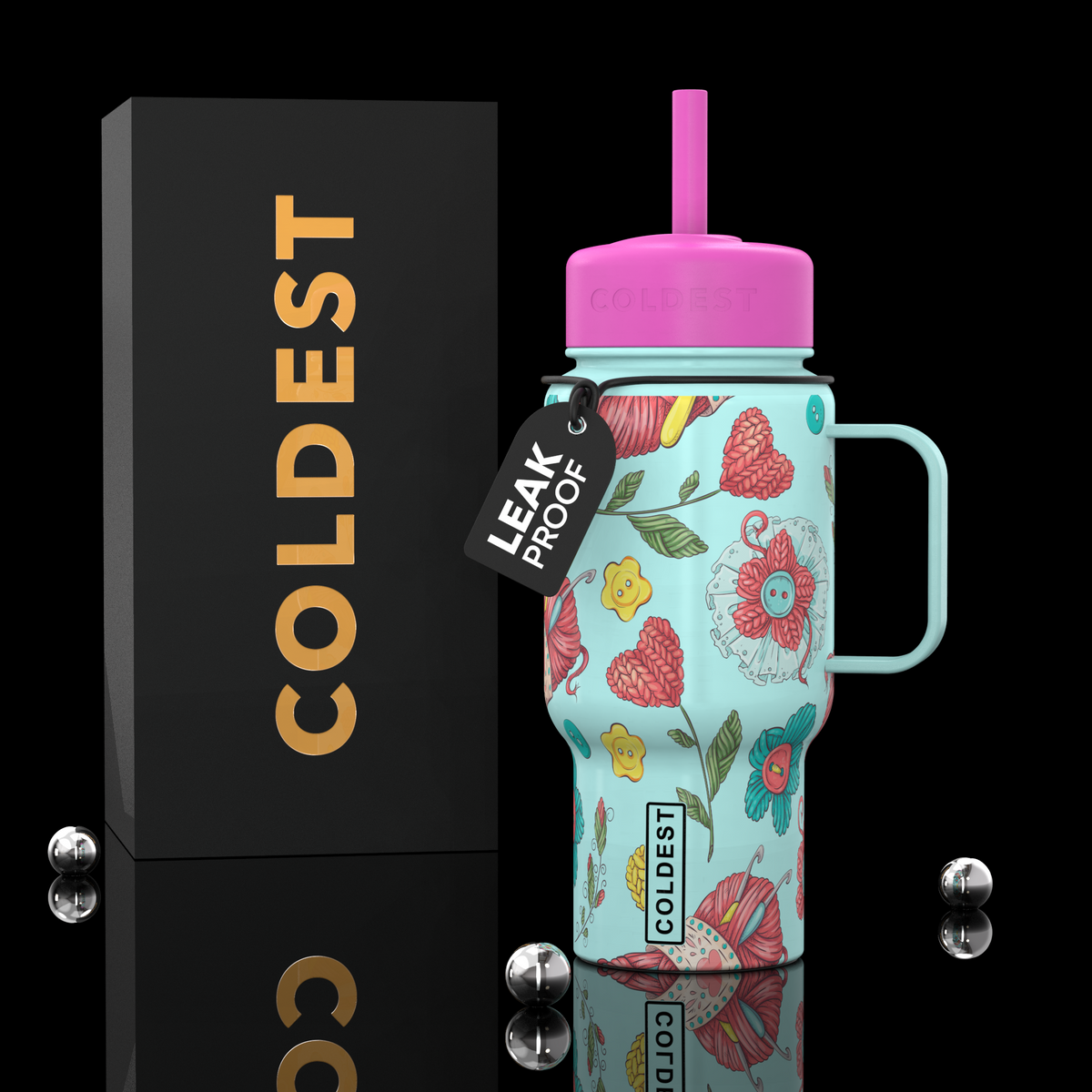 COLDEST 6.7oz Bottle in Crochet is Life Ultra, main product photo